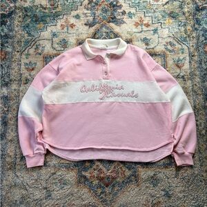 Vintage California Casuals Henley Sweatshirt Medium